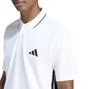 adidas Essentials 3-Streifen Piqué Poloshirt weiß