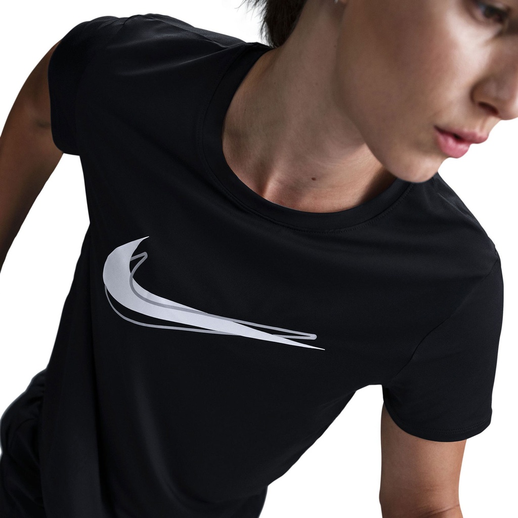 Nike One Swoosh Dri-Fit Laufshirt schwarz Damen