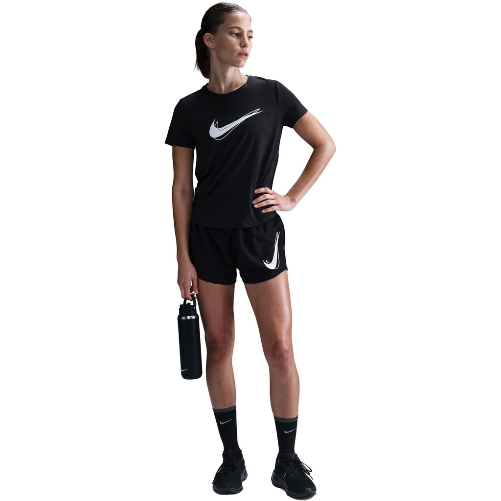 Nike One Swoosh Dri-Fit Laufshirt schwarz Damen