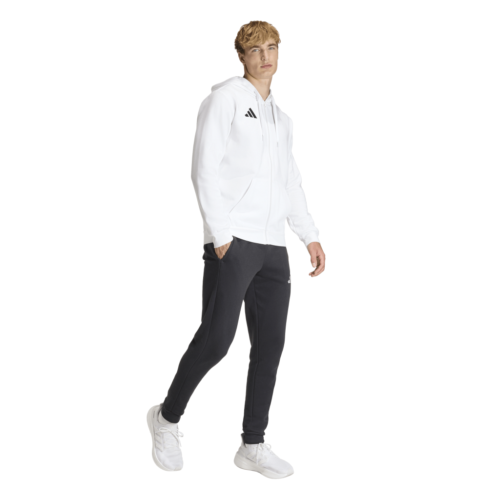 adidas Entrada 26 Fleece Kapuzenjacke weiß 