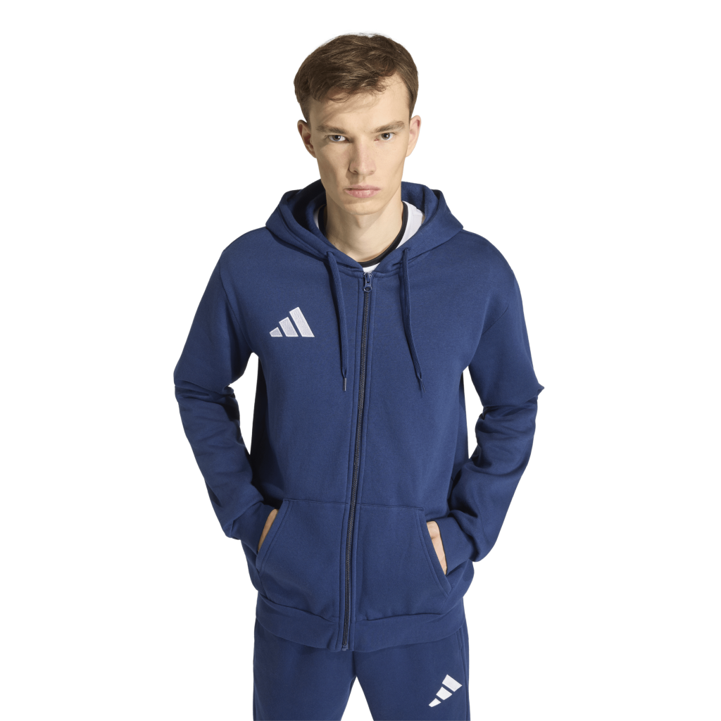 adidas Entrada 26 Fleece Kapuzenjacke blau 