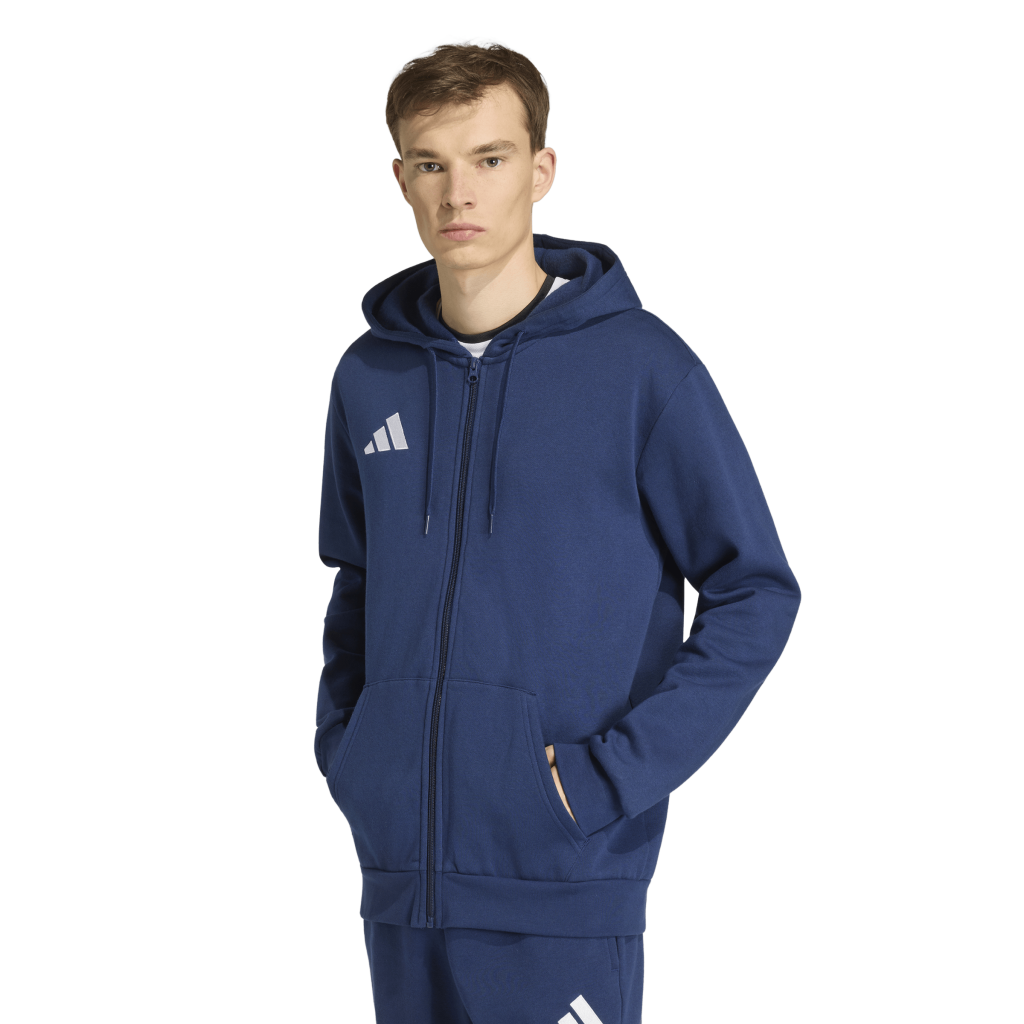 adidas Entrada 26 Fleece Kapuzenjacke blau 