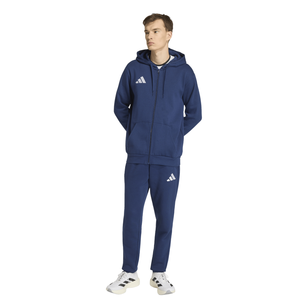 adidas Entrada 26 Fleece Kapuzenjacke blau 