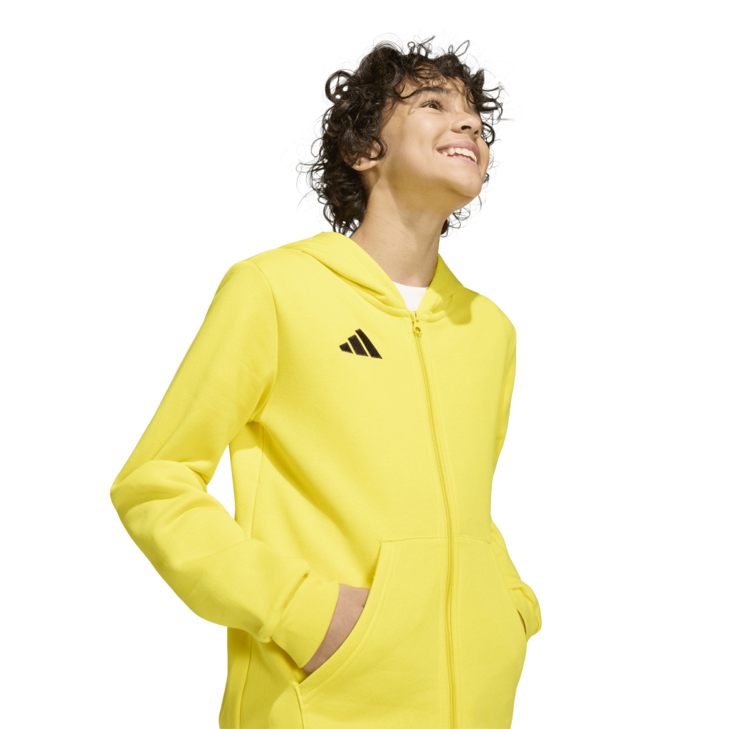 adidas Entrada 26 Fleece Kapuzenjacke gelb Kinder