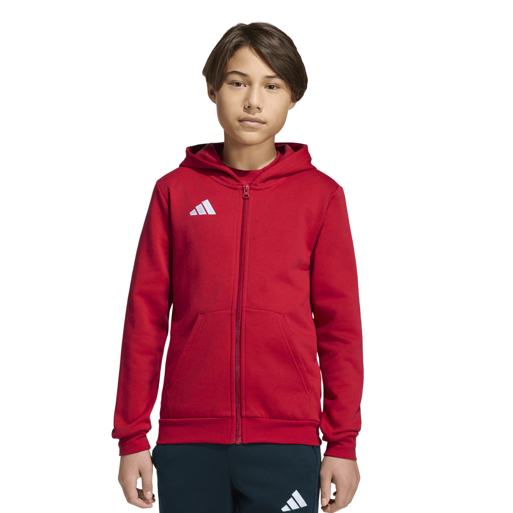 adidas Entrada 26 Kapuzenjacke rot Kinder
