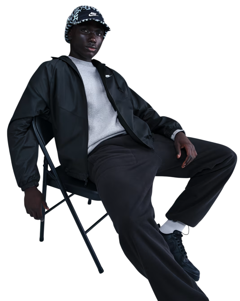 Nike Windrunner gefütterte Jacke schwarz 