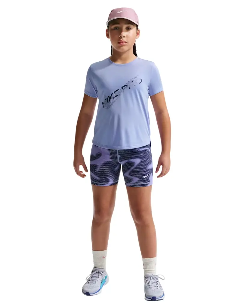 Nike Pro Dri-FIT T-Shirt lila Kinder