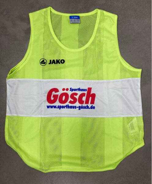 Trainingsleibchen mit Sponsor gelb