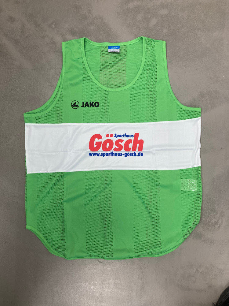 Trainingsleibchen mit Sponsor grün