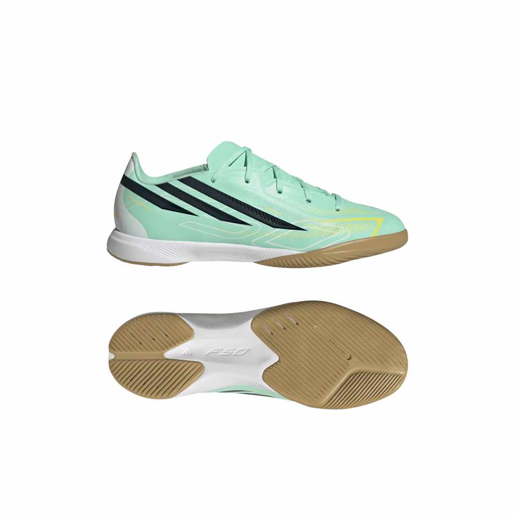 adidas F50 Hyperfast League IN Fußballschuhe grün Kinder