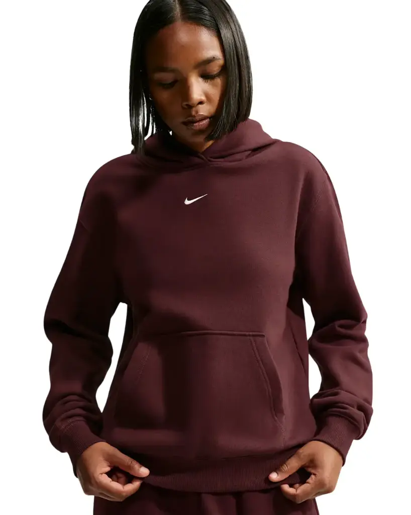 Nike Studio Midweight Fleece Hoodie braun Damen