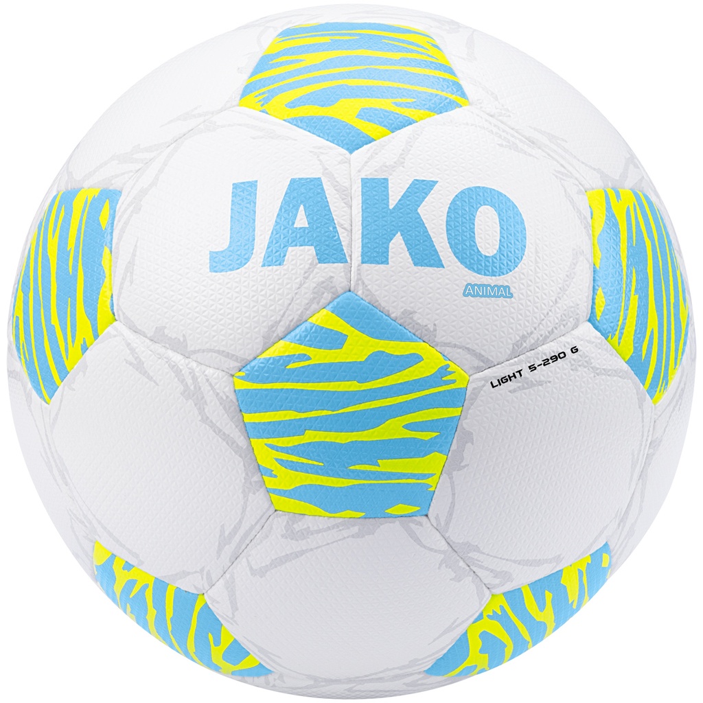 Jako 10er Ballpaket Animal Light Fußball 290 Gramm Größe 5 weiß-blau Kinder