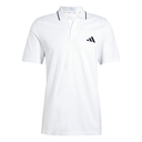 adidas Essentials 3-Streifen Piqué Poloshirt weiß